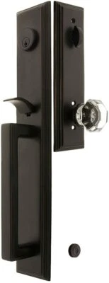 Emtek 4212OTUS10B Melrose Single Cyl Keyed Entry Handleset with Old Town Knobs - Image 1 of 3