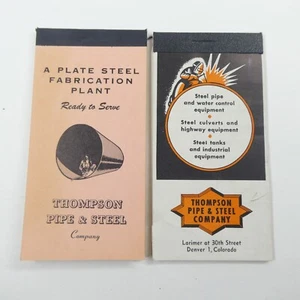 Thompson Pipe & Steel Company Denver CO - 2 blocchi appunti pubblicitari vintage - Foto 1 di 5