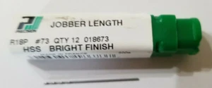 12 NEW Precision Twist R18P #73 Bright High Speed Steel Jobber Drill Bits 018673 - Picture 1 of 2