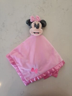 Minnie Mouse Lovey Pink Security Blanket 15"x 15" Disney Baby - Image 1 of 4