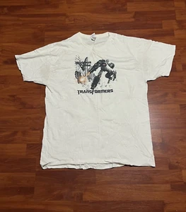 Vintage Transformers T Shirt X Large Mens White Optimus Prime Y2K - Picture 1 of 2