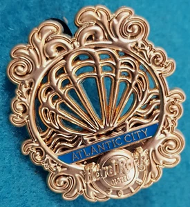 ATLANTIC CITY 3D FILIGREE SERIES CITY CLOSED CLAM SHELL 2018 Hard Rock Cafe PIN - Picture 1 of 1