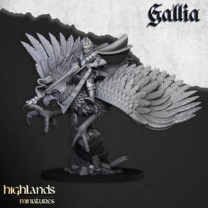 Robert the Gallia On A Gryph - Highlands Miniatures Gallia Army Hero