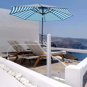 9 FT Market Patio Umbrella Outdoor Straight Umbrella with Tilt Adjustable Garden - Picture 1 of 6