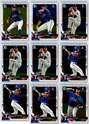 Texas Rangers Investor Lot (170) RC Rookie 1st Bowman Chrome Topps Baseball Card - Image 1 of 4