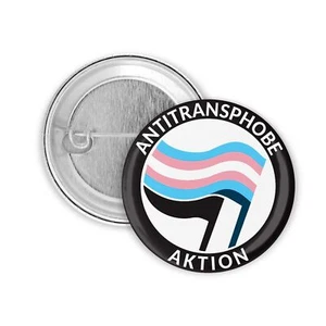 Antitransphobe Aktion Button Pride CSD LGBT Badge Abzeichen Gay Trans* - Bild 1 von 1