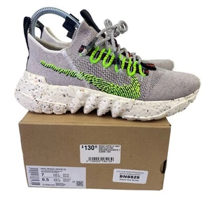 Nike Space Hippie 01 M sz7 W 8.5 Shoes Vast Grey Black Electric Green DJ3056-004 - Picture 1 of 11