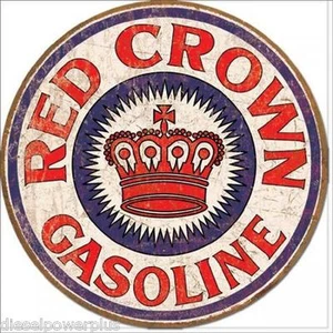 Vintage Replica Tin Metal Sign Red Crown Gasoline Motor Oil gas Station lp 1899 - Picture 1 of 1