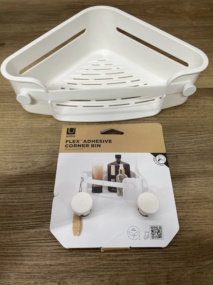 Umbra 1021299-660 Flex Estante de Ducha Montado en Pared, Blanco Foto 1 de 2