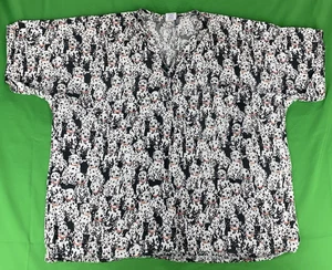 XL Dalmatians Patterned Unbranded Scrub Top - Picture 1 of 7