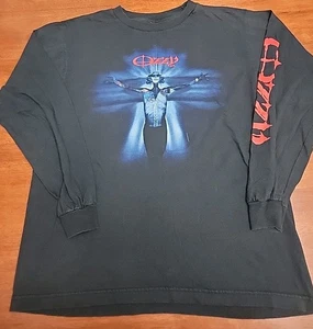Vtg Ozzfest Tour Rock T-Shirt Ozzy Osbourne Men's Metal Monowise 2001 Longsleeve - Picture 1 of 9