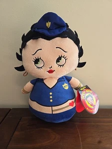 2017 10" Betty Boop police Plush Stuffed Bean Bag KellyToy With Tag Gift Item - Picture 1 of 4