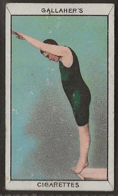 GALLAHER-SPORTS SERIES 1912-#047- SWIMMING - SWISS DIVE - Image 1 of 2