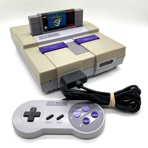 Super Nintendo SNES Console Complete w Original Controller Super Mario World - Picture 1 of 12