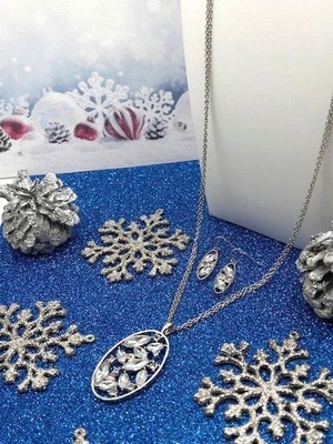 Juego de collar y pendientes Premier Designs 'CRYSTAL SPRIGS' Foto 1 de 4