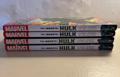Immortal Hulk Deluxe HC Set Vol 1 2 3 4 (Marvel Comics) Al Ewing Joe Bennett - Image 1 of 3