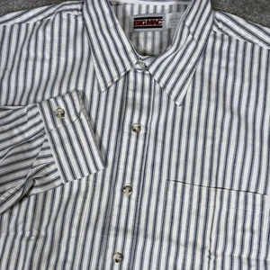 Vintage Big Mac Arbeitshemd Herren groß blau gestreift Dirigent Knopfleiste USA - Bild 1 von 7