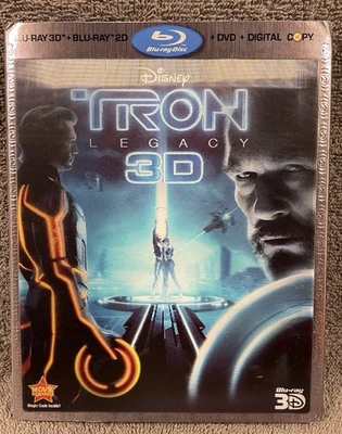 Tron Legacy 3D Blu-Ray DVD Movie Video 4 Disc Combo Pack W/ Slipcover - Image 1 of 4