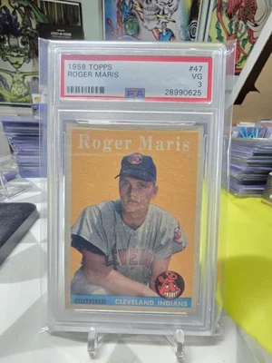 1958 Topps No47 дебютант Роджер Марис RC PSA 3 Cleveland Indians  - Изображение 1 из 2