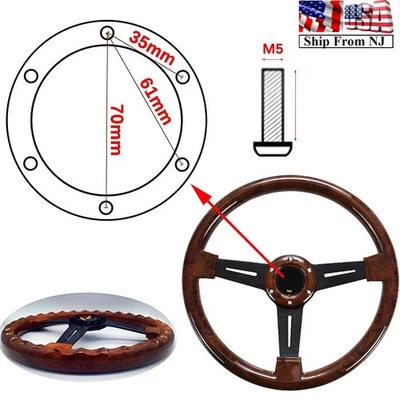 "Volantes de carreras automáticas retro deportivos a la deriva universales de 14"" 6 orificios" Foto 1 de 4