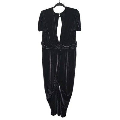 Sexy Mono Express Nuevo con Etiquetas Terciopelo Cachicho Cuello Profundo Manga Corta Talla 16 Foto 1 de 4