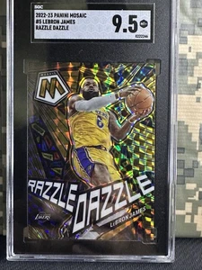2022-23 Panini Mosaic LeBron James Razzle Dazzle #5 SGC 9.5 - Picture 1 of 2