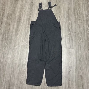 FLAX Jumpsuit Large Womens Gray Linen Lagenlook Overalls Sleeveless - Picture 1 of 8