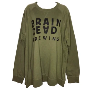 Next Level Apparel BRAIN DEAD BREWING Mens Green Sweatshirt Long Sleeve Size XXL - Picture 1 of 7
