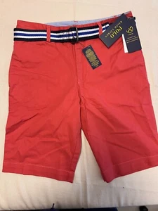 POLO RALPH LAUREN. NANTKT RED BELTED SHORTS. Age 12 Years BNWT - Picture 1 of 7