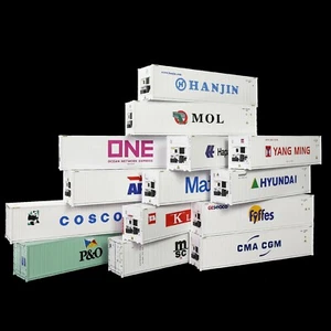 3 Stck. HO Maßstab 1:87 40 Fuß Hi-Cube Kühlschrank Kühlschrank Versandcontainer Frachtbox - Bild 1 von 27