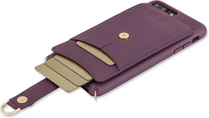 Vaultskin Victoria Crossbody Leather Wallet -iPhone 7+/8+-VIOLET-New in Box - Picture 1 of 5