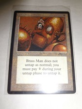 MTG MAGIC THE GATHERING CARD ORIGINAL ARABIAN NIGHTS BRASS MAN RARE VINTAGE ARTI