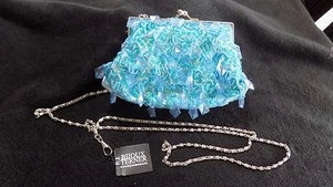Bolso de víspera para mujer Bijoux Terner azul con cuentas - Imagen 1 de 4