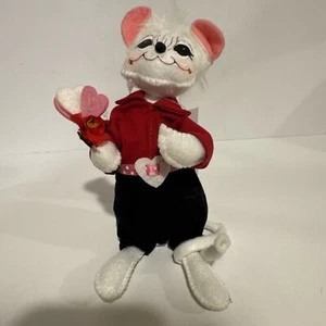 Annalee Doll - 6" Sweetheart Boy Mouse - Hearts- Valentines Day - Imagen 1 de 6