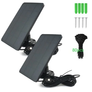 2 Pack 4W Solar Panel Charger for Arlo Pro 5S/Pro 4/Pro 3/Ultra/Ultra 2 Camera - Picture 1 of 17