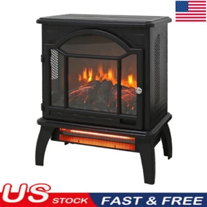 RC 18'' 1500W Heat 5118 BTU 3D Infrared Electric Stove Fireplace Free-Standing - Picture 1 of 12
