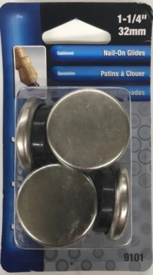 Deslizadores para muebles Shepherd 9101 de 1,25 pulgadas, base de níquel satinado, paquete de 4 Foto 1 de 2