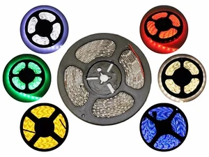 USA Bright 12V 5M 16.4ft 3528 5050 5630 RGB SMD 300 LED Flexible Strip light - Picture 1 of 20