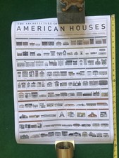 Pop Chart Lab Limited Edition Poster -  Architecture Of American Houses 24"x18”