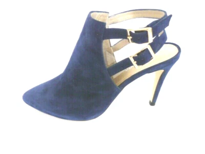 41 7,5 von Alba Moda Sandalen Sommerstiefeletten Schuhe High Heels Leder marine - Bild 1 von 4