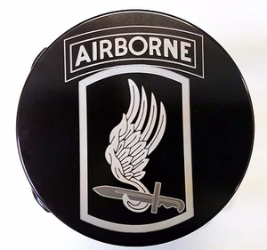 UNITED STATES AIRBORNE, ALUMINUM BILLET HITCH PLUG COVER ROUND, 5" - Picture 1 of 2