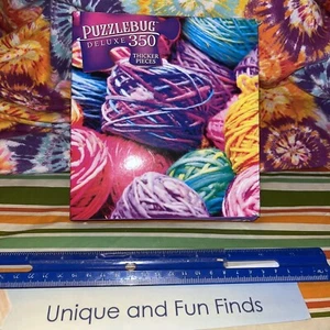 Jigsaw Puzzle 350 Pieces Colorful Balls of Yarn 20" X 12" 350 Puzzlebug - Picture 1 of 4