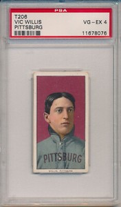 1910 T206 SWEET CAPORAL - VIC WILLIS, PITTSBURG - PSA 4 VG-EX (SVSC) - CENTERED!