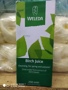 Suplemento alimenticio líquido limpiador orgánico Weleda jugo de abedul botella de 200 ml EXP2027 - Imagen 1 de 20