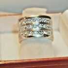 45 OZ.---HIGH END S.S. &  BAND RING-SOLID-AND -BOXED
