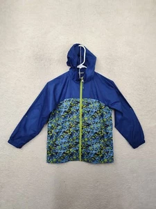 Lands End Toddler Jacket 7 Blue Poly Long Sleeve Hoodie Full Zip Windbreaker - Picture 1 of 18