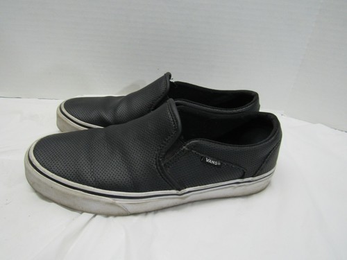 Vans Asher Sneaker Scarpe Slip On Donna Taglia 9 Nero Traforato