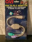 QVC USB to PS2 Keyboard and Mousr Adaptor USB-PS2Y New Retail