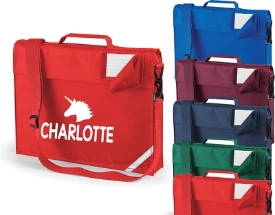 ICKLE PEANUT Personalisierte Büchertasche mit Einhornriemen Rucksack Schulanfang Büchertasche individuell