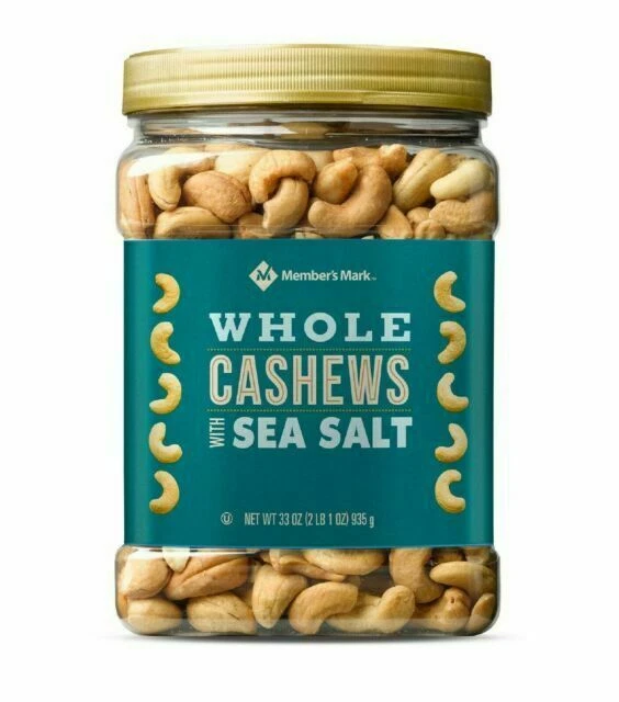 Member's Mark Roasted Whole Cashew with Sea Salt - 33oz